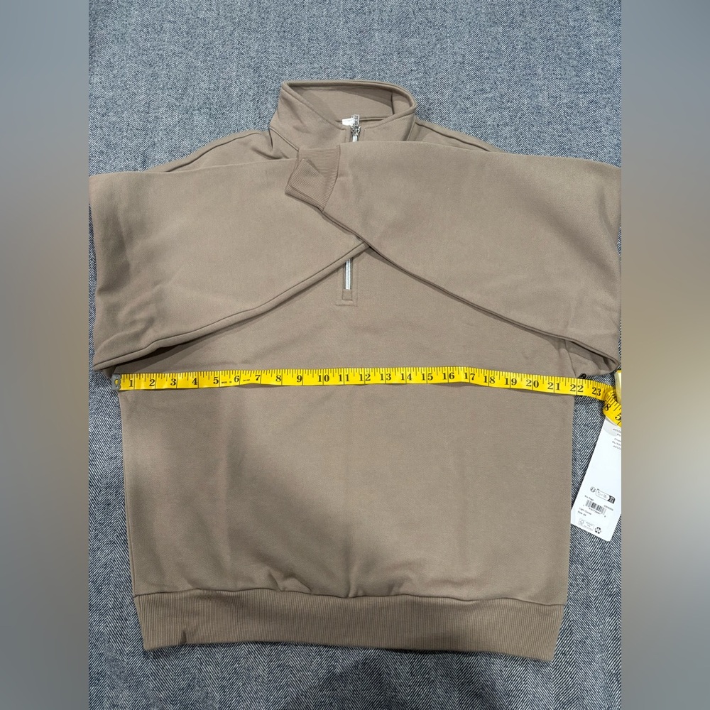 Alo Accolade 1/4 Zip Pullover | color: light cocoa | size: XS - Picture 6 of 7